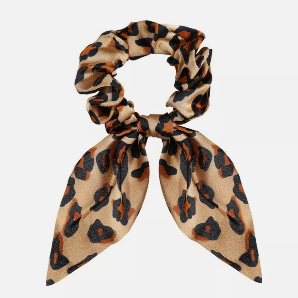 Leopard Bow Scrunchie - Set of 2